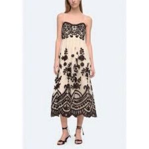 SEA Joelle Black and Cream Dress